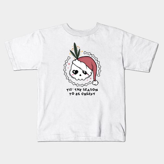 Tis' The Season To Be Creepy Kids T-Shirt by Sasyall